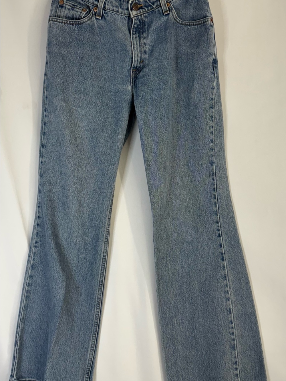 Levi's Light Blue Wide-Leg Low-Rise Jeans - Picture 2 of 10